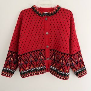 Dale of Norway Vintage Wool Sweater Cardigan Size Small